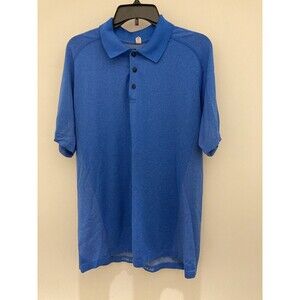 Lululemon Polo Shirt Men's XL Blue Athletic Performance Stretch Your Head Golf